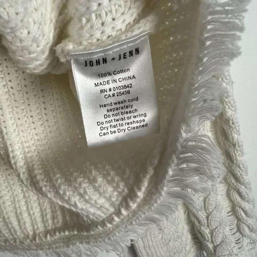 John + Jenn Atlas Fringe Sweater Revolve Pullover Fringe Boho Size XS EUC - Picture 8 of 13